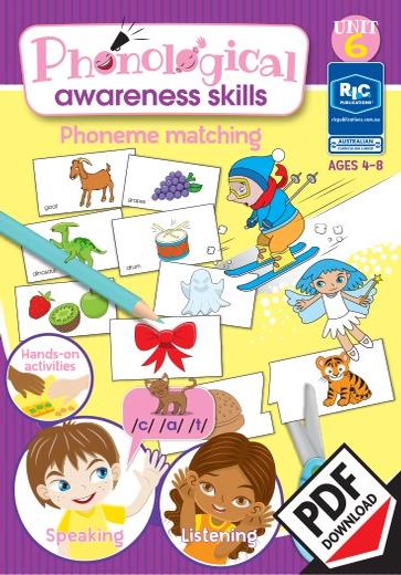 Phonological Awareness Skills Unit 6 Phoneme Matching Ages 4 8